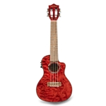 Lanikai Quilted Maple Concert A/E Ukulele, Red Stain